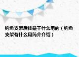 釣魚支架后掛是干什么用的（釣魚支架有什么用簡介介紹）