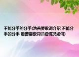 不能分手的分手(池善要歌詞介紹 不能分手的分手 池善要歌詞詳細(xì)情況如何)