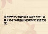魔獸世界中70級的副本有哪些?介紹(魔獸世界中70級的副本有哪些?詳細(xì)情況如何)