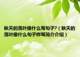 秋天的落葉像什么寫句子?（秋天的落葉像什么句子咋寫簡介介紹）