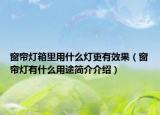 窗簾燈箱里用什么燈更有效果（窗簾燈有什么用途簡介介紹）