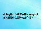 ziqing是什么牌子衣服（zengzhi這衣服是什么品牌簡介介紹）