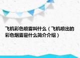 飛機(jī)彩色噴霧叫什么（飛機(jī)噴出的彩色煙霧是什么簡(jiǎn)介介紹）