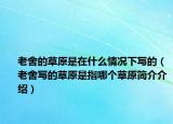 老舍的草原是在什么情況下寫(xiě)的（老舍寫(xiě)的草原是指哪個(gè)草原簡(jiǎn)介介紹）