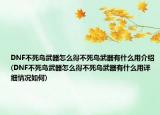 DNF不死鳥武器怎么得不死鳥武器有什么用介紹(DNF不死鳥武器怎么得不死鳥武器有什么用詳細情況如何)