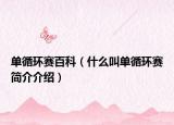 單循環(huán)賽百科（什么叫單循環(huán)賽簡介介紹）