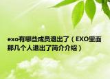 exo有哪些成員退出了（EXO里面那幾個人退出了簡介介紹）