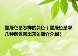 墨綠色是怎樣的顏色（墨綠色是哪幾種顏色調(diào)出來的簡介介紹）