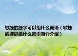 敏捷的捷字可以組什么詞語(yǔ)（敏捷的捷能組什么詞語(yǔ)簡(jiǎn)介介紹）