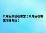 九龍谷景區(qū)在哪里（九龍谷在哪里簡介介紹）