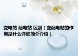 變電站 配電站 區(qū)別（變配電站的作用是什么詳細(xì)簡(jiǎn)介介紹）