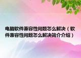 電腦軟件兼容性問題怎么解決（軟件兼容性問題怎么解決簡介介紹）