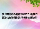 夢(mèng)幻西游釣魚秘籍和技巧介紹(夢(mèng)幻西游釣魚秘籍和技巧詳細(xì)情況如何)