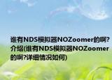 誰(shuí)有NDS模擬器NOZoomer的啊?介紹(誰(shuí)有NDS模擬器NOZoomer的啊?詳細(xì)情況如何)