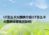 CF怎么卡火麒麟介紹(CF怎么卡火麒麟詳細(xì)情況如何)