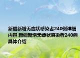 新疆新增無癥狀感染者240例詳細內(nèi)容 新疆新增無癥狀感染者240例具體介紹