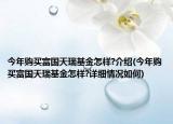 今年購(gòu)買(mǎi)富國(guó)天瑞基金怎樣?介紹(今年購(gòu)買(mǎi)富國(guó)天瑞基金怎樣?詳細(xì)情況如何)