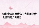 調(diào)料中大料是什么（大料是指什么調(diào)料簡(jiǎn)介介紹）