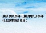 洪欣 肉丸事件（洪欣肉丸子事件什么意思簡介介紹）