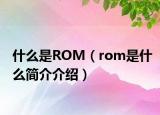 什么是ROM（rom是什么簡介介紹）