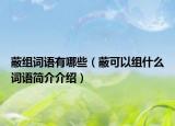 蔽組詞語(yǔ)有哪些（蔽可以組什么詞語(yǔ)簡(jiǎn)介介紹）