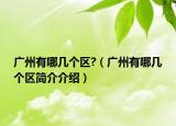廣州有哪幾個區(qū)?（廣州有哪幾個區(qū)簡介介紹）