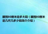 腰圍80厘米是多大碼（腰圍80厘米是幾尺幾多少碼簡介介紹）