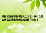 橫的成語有哪些成語大全大全（橫什么什么什么的成語有哪些成語簡(jiǎn)介介紹）