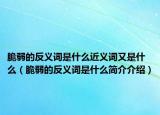 脆弱的反義詞是什么近義詞又是什么（脆弱的反義詞是什么簡(jiǎn)介介紹）