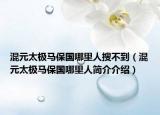 混元太極馬保國(guó)哪里人搜不到（混元太極馬保國(guó)哪里人簡(jiǎn)介介紹）