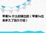 蘋果5s 什么時(shí)候出的（蘋果5s出來(lái)多久了簡(jiǎn)介介紹）