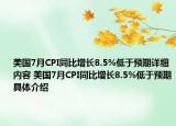 美國(guó)7月CPI同比增長(zhǎng)8.5%低于預(yù)期詳細(xì)內(nèi)容 美國(guó)7月CPI同比增長(zhǎng)8.5%低于預(yù)期具體介紹