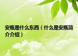 安瓶是什么東西（什么是安瓶簡介介紹）