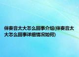 伴奏音太大怎么回事介紹(伴奏音太大怎么回事詳細情況如何)