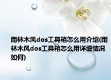 雨林木風(fēng)dos工具箱怎么用介紹(雨林木風(fēng)dos工具箱怎么用詳細(xì)情況如何)