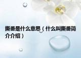 撕番是什么意思（什么叫撕番簡介介紹）