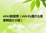 strict的意思（strictly是什么意思啊簡介介紹）