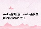 snake戰(zhàn)隊(duì)隊(duì)服（snake戰(zhàn)隊(duì)在哪個城市簡介介紹）