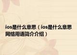 ios是什么意思（ios是什么意思網(wǎng)絡(luò)用語(yǔ)簡(jiǎn)介介紹）