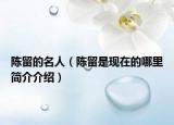 陳留的名人（陳留是現(xiàn)在的哪里簡(jiǎn)介介紹）