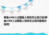 拳皇xii68人完整版人物包怎么用介紹(拳皇xii68人完整版人物包怎么用詳細(xì)情況如何)