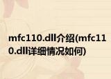 mfc110.dll介紹(mfc110.dll詳細(xì)情況如何)