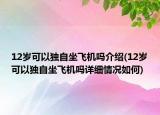 12歲可以獨(dú)自坐飛機(jī)嗎介紹(12歲可以獨(dú)自坐飛機(jī)嗎詳細(xì)情況如何)