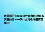 致美麗的你(exo演什么角色介紹 致美麗的你 exo演什么角色詳細(xì)情況如何)