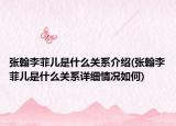 張翰李菲兒是什么關(guān)系介紹(張翰李菲兒是什么關(guān)系詳細(xì)情況如何)