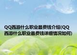 QQ西游什么職業(yè)最費錢介紹(QQ西游什么職業(yè)最費錢詳細(xì)情況如何)