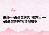 莆田king是什么意思介紹(莆田king是什么意思詳細(xì)情況如何)