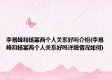 李易峰和楊冪兩個人關系好嗎介紹(李易峰和楊冪兩個人關系好嗎詳細情況如何)