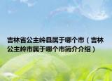 吉林省公主嶺縣屬于哪個市（吉林公主嶺市屬于哪個市簡介介紹）