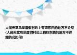 人間天堂鳥巢度假村邊上有吃東西的地方不介紹(人間天堂鳥巢度假村邊上有吃東西的地方不詳細(xì)情況如何)